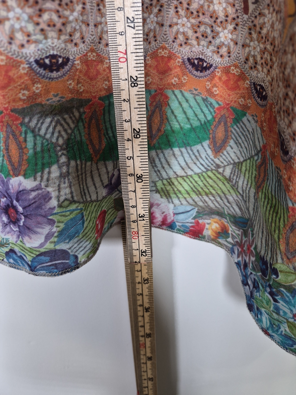 Johnny Was Boho Floral Multi-Color Long Sleeve Tunic Top Size XS - Picture 7 of 11